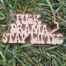 Load image into Gallery viewer, "Fuck Drama Stay Lifted" Marijuana Smoking Refrigerator Magnet - USA