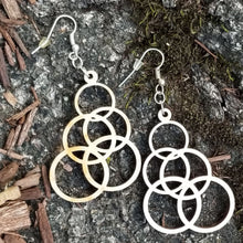 Load image into Gallery viewer, "Hoops in a Pyramid" Boho Dangle Earrings