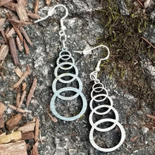 Load image into Gallery viewer, "Fun w Circles" Boho Dangle Wood Earrings