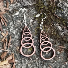 Load image into Gallery viewer, "Fun w Circles" Boho Dangle Wood Earrings