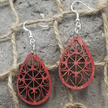 Load image into Gallery viewer, "Stain Glass" Teardrop Style Dangle Earrings