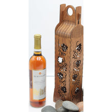 Load image into Gallery viewer, Grape Vine Windows on 4 Sides" Wooden Gift Box for 750ml Bottle in 5 Colors