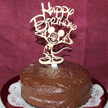Load image into Gallery viewer, HAPPY BIRTHDAY w Boy Mouse Character Cake Topper