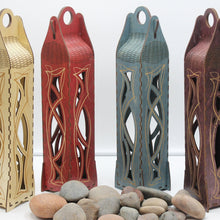 Load image into Gallery viewer, "Peek a Boo with 4 Open Windows" Wood Gift Box for a 750ml Bottle in 5 Colors