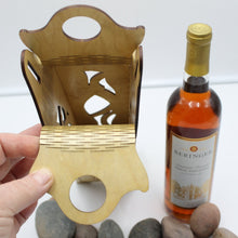 Load image into Gallery viewer, "Peek a Boo with 4 Open Windows" Wood Gift Box for a 750ml Bottle in 5 Colors
