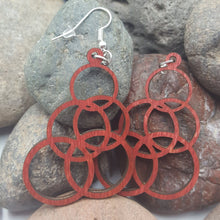 Load image into Gallery viewer, "Hoops in a Pyramid" Boho Dangle Earrings