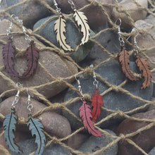 Load image into Gallery viewer, "Feather" Dangle Earrings Boho Small Style 2