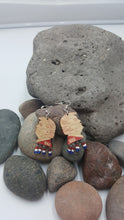 Load image into Gallery viewer, Donald Trump MAGA Earrings with Red, White & Blue Beads USA Novelty Gift