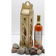 Load image into Gallery viewer, "Peek a Boo with 4 Open Windows" Wood Gift Box for a 750ml Bottle in 5 Colors