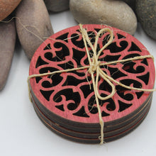 Load image into Gallery viewer, "Sm Heart Scroll" Design Table or Bar Coasters