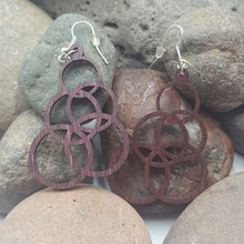 Load image into Gallery viewer, "Hoops in a Pyramid" Boho Dangle Earrings