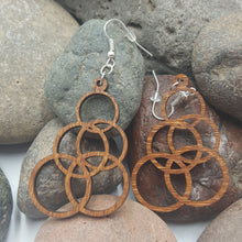 Load image into Gallery viewer, "Hoops in a Pyramid" Boho Dangle Earrings