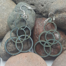 Load image into Gallery viewer, "Hoops in a Pyramid" Boho Dangle Earrings