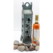 Load image into Gallery viewer, Grape Vine Windows on 4 Sides" Wooden Gift Box for 750ml Bottle in 5 Colors
