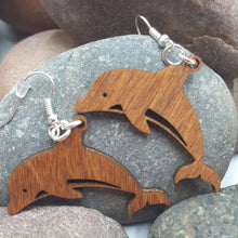 Load image into Gallery viewer, &quot;Dolphin&quot; Sea Life Dangle Earrings
