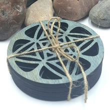 Load image into Gallery viewer, "Curves & Triangles" Traditional Design Table or Bar Coasters