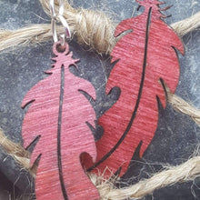 Load image into Gallery viewer, "Feather" Dangle Earrings Boho Small Style 2