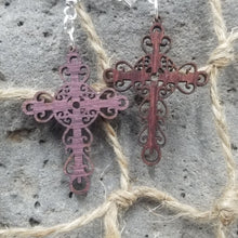 Load image into Gallery viewer, "Cross" Detail Style Dangle Earrings