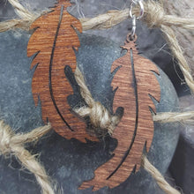 Load image into Gallery viewer, "Feather" Dangle Earrings Boho Small Style 2