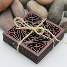 Load image into Gallery viewer, "Geometric Twist" Design Table or Bar Coasters