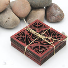 Load image into Gallery viewer, "Geometric Twist" Design Table or Bar Coasters