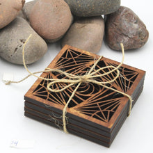 Load image into Gallery viewer, "Geometric Twist" Design Table or Bar Coasters