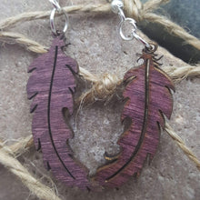 Load image into Gallery viewer, "Feather" Dangle Earrings Boho Small Style 2