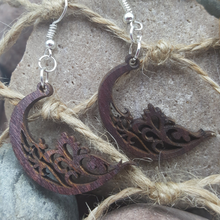 Load image into Gallery viewer, "Crescent Moon" Style Boho Dangle Earrings