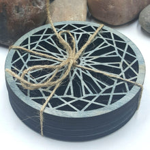 Load image into Gallery viewer, "Geometric Wagon Wheel" Design Table or Bar Coasters