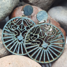 Load image into Gallery viewer, "Sunray Medallion" Stud Earrings