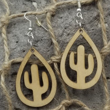Load image into Gallery viewer, "Saguaro Cactus" Plain Dangle Earrings