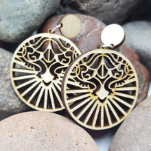 Load image into Gallery viewer, "Sunray Medallion" Stud Earrings