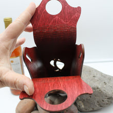 Load image into Gallery viewer, "Grape Vines" Wood Gift Box 2 Windows 750ml Bottle in 5 Colors