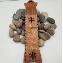 Load image into Gallery viewer, "We Wish You A Merry Christmas" Wood Gift Box for a 750ml Bottle in 4 Colors
