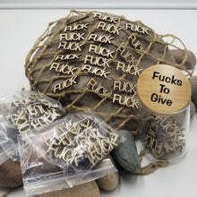 Load image into Gallery viewer, "Give a F##k" Jar of 20 Wood F##ks Novelty Gift