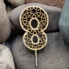 Load image into Gallery viewer, "Small Numbers" Wooden Cake Toppers For Special Occasion: Birthday Anniversary