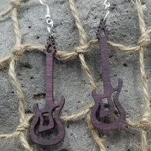 Load image into Gallery viewer, "Electric Bass Guitar" Musical Instrument Dangle Earrings