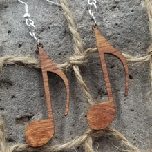 Load image into Gallery viewer, "Music Note" Musical Eighth Note Dangle Earrings