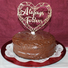 Load image into Gallery viewer, Always & Forever Wood Cake Topper for Wedding or Anniversary