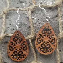 Load image into Gallery viewer, "Star in Teardrop" Dangle Earrings
