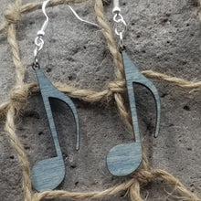 Load image into Gallery viewer, "Music Note" Musical Eighth Note Dangle Earrings