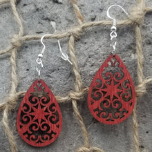 Load image into Gallery viewer, "Star in Teardrop" Dangle Earrings