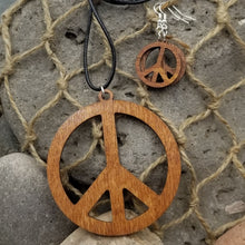 Load image into Gallery viewer, "Peace Sign" Earring and Necklace Set