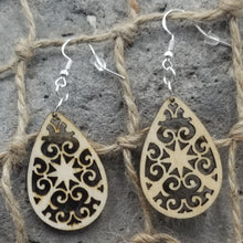 Load image into Gallery viewer, "Star in Teardrop" Dangle Earrings