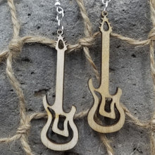 Load image into Gallery viewer, "Electric Bass Guitar" Musical Instrument Dangle Earrings