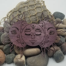 Load image into Gallery viewer, "Three Sun Faces" Wall hanging or Craft Add-on Home Decor