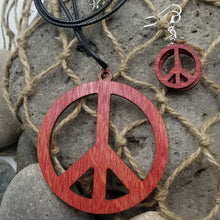 Load image into Gallery viewer, "Peace Sign" Earring and Necklace Set