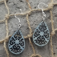 Load image into Gallery viewer, "Star in Teardrop" Dangle Earrings