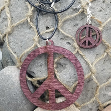 Load image into Gallery viewer, "Peace Sign" Earring and Necklace Set