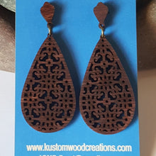 Load image into Gallery viewer, "Waterdrop Filigree" Style Stud Earrings